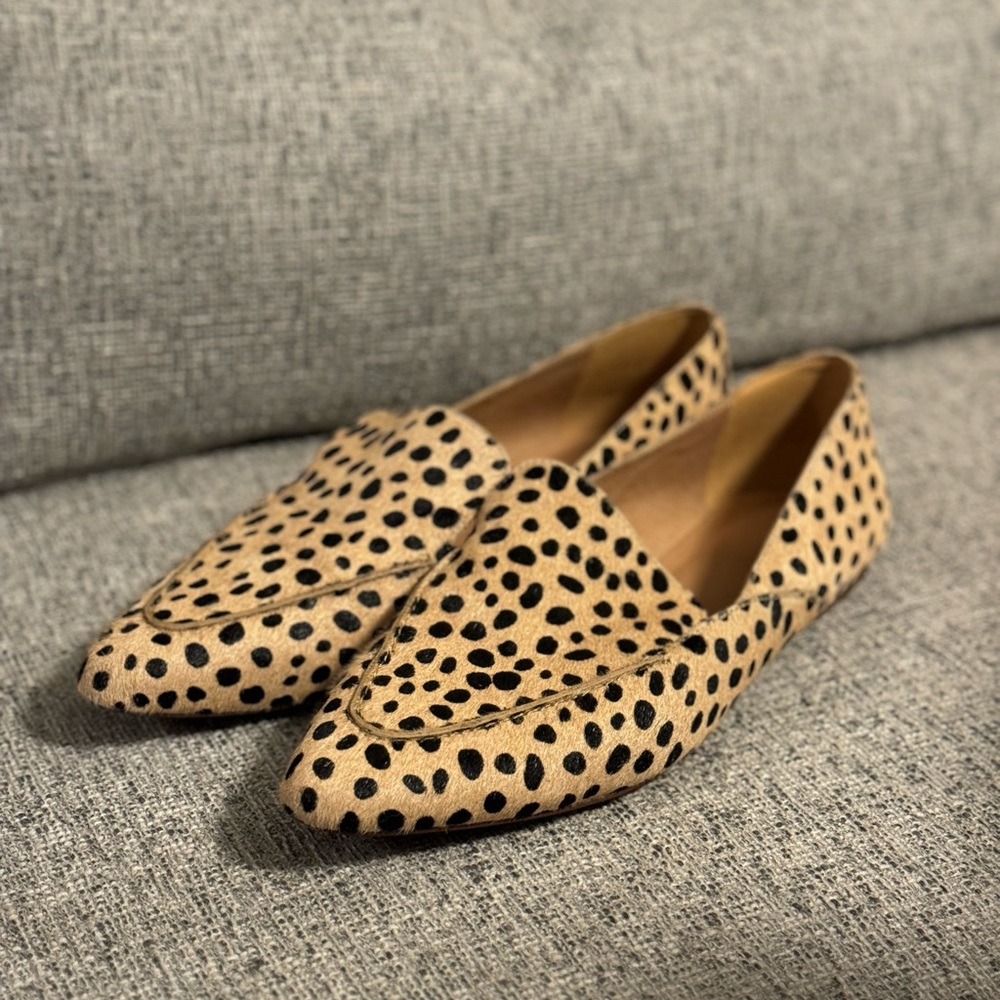 Madewell Frances Loafer in Spotted Calf Hair